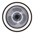 Lampa sufitowa z wentylatorem Horacio czarny | biały wentylator Ø 47cm LED dim. 67W 3000-6000K pilot rabalux 71009 | 5996595710095 noxbox lampynox www.lampynox.pl