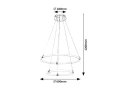 Lampa wisząca Irelia chrom satyna Ø 60cm LED 55W 3000-4000-6000K pilot rabalux 72009 | 5996595720094 noxbox lampynox www.lampynox.pl