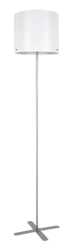 Lampa podłogowa stojąca Izander srebrny | biały E27 rabalux 74012 | 5996595740122 noxbox lampynox www.lampynox.pl