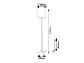 Lampa podłogowa stojąca Izander srebrny | biały E27 rabalux 74012 | 5996595740122 noxbox lampynox www.lampynox.pl