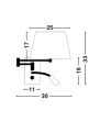 Kinkiet ścienny regulowany CABIMAS Chrom E27 LE42276 lampynox noxbox