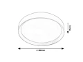 Lampa sufitowa Liatris szary | złoty Ø 38cm LED 25W 3000K rabalux 71121 | 5996595711214 noxbox lampynox www.lampynox.pl