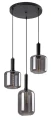 Lampa wisząca Lissandra czarny mat | przydymiony 3xE27 rabalux 72103 | 5996595721039 noxbox lampynox www.lampynox.pl
