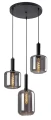 Lampa wisząca Lissandra czarny mat | przydymiony 3xE27 rabalux 72103 | 5996595721039 noxbox lampynox www.lampynox.pl