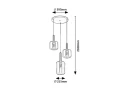 Lampa wisząca Lissandra czarny mat | przydymiony 3xE27 rabalux 72103 | 5996595721039 noxbox lampynox www.lampynox.pl