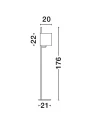 Lampa podłogowa stojąca BRUNETE Biała  LE42272 lampynox noxbox