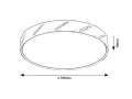Lampa sufitowa Nessira czarny mat Ø 39cm LED 25W 4000K rabalux 71120 | 5996595711207 noxbox lampynox www.lampynox.pl