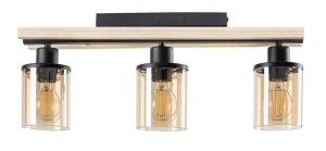 Niylah czarny | brąz | bursztynowy 3xE27 Lampa sufitowa
