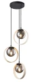 Lampa wisząca Peyton czarny | brąz | przydymiony 3xE14 rabalux 72063 | 5996595720636 noxbox lampynox www.lampynox.pl