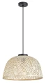 Lampa wisząca rattanowa Rattan czarny | brąz Ø 40cm E27 rabalux 72025 | 5996595720254 noxbox lampynox www.lampynox.pl