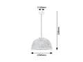 Lampa wisząca rattanowa Rattan czarny | brąz Ø 40cm E27 rabalux 72025 | 5996595720254 noxbox lampynox www.lampynox.pl