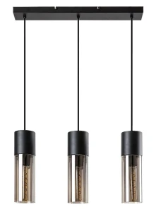 Ronno czarny | przydymiony 3xE27 Lampa wisząca