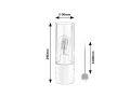 Lampka stołowa Ronno czarny | przydymiony E27 rabalux 74050 | 5996595740504 noxbox lampynox www.lampynox.pl