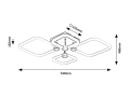 Lampa sufitowa Sotiris czarny mat LED Dim. 47W 3000-4000-6000K pilot rabalux 71006 | 5996595710064 noxbox lampynox www.lampynox.pl