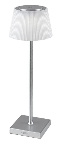 Stołowa lampka zewnętrzna Taena srebrny LED dim. 4W 3000-5000K IP44 rabalux 76013 | 5996595760137 noxbox lampynox www.lampynox.pl