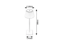 Stołowa lampka zewnętrzna Taena srebrny LED dim. 4W 3000-5000K IP44 rabalux 76013 | 5996595760137 noxbox lampynox www.lampynox.pl
