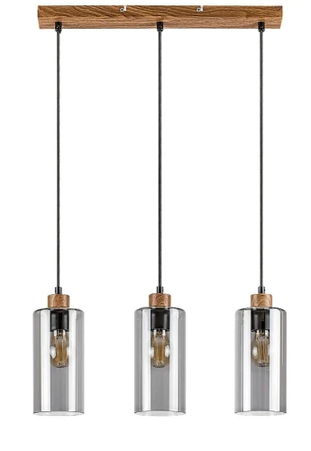 Lampa wisząca Tanno brąz | przydymiony 3xE27 rabalux 72123 | 5996595721237 noxbox lampynox www.lampynox.pl