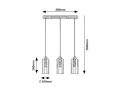 Lampa wisząca Tanno brąz | przydymiony 3xE27 rabalux 72123 | 5996595721237 noxbox lampynox www.lampynox.pl