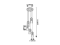 Lampa wisząca Tanno brąz | przydymiony Ø 25cm 5xE27 rabalux 72125 | 5996595721251 noxbox lampynox www.lampynox.pl