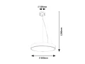 Lampa wisząca ściemnialna Tesia srebrny Ø 60cm LED Dim. 60W 3000-4000-6000K pilot rabalux 71042 | 5996595710422 noxbox lampynox www.lampynox.pl