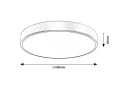 Lampa sufitowa ściemnialna Tesia złoty Ø 60cm LED Dim. 60W 3000-4000-6000K pilot rabalux 71038 | 5996595710385 noxbox lampynox www.lampynox.pl