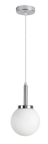 Łazienkowa lampa wisząca Togo chrom | biały Ø 15cm E14 IP44 rabalux 75007 | 5996595750077 noxbox lampynox www.lampynox.pl