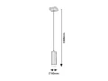 Lampa wisząca Toras brąz | czarny GU10 rabalux 72121 | 5996595721213 noxbox lampynox www.lampynox.pl