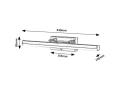 Kinkiet łazienkowy nad lustro Turgon chrom szer. 63cm. LED Dim. 20W 3000-4000-6000K IP44 rabalux 75017 | 5996595750176 noxbox lampynox www.lampynox.pl