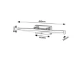Kinkiet łazienkowy nad lustro Turgon chrom szer. 49cm. LED Dim. 13W 3000-4000-6000K IP44 rabalux 75016 | 5996595750169 noxbox lampynox www.lampynox.pl