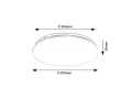 Plafon Vendel biały Ø 25cm Starlight LED 12W 4000K rabalux 71104 | 5996595711047 noxbox lampynox www.lampynox.pl