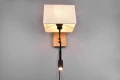 Kinkiet ścienny snake z włącznikiem Nilam brąz | biały E27 + LED 3,1W 3000K trio 212870236 noxbox lampynox www.lampynox.pl