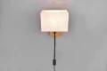 Kinkiet ścienny snake z włącznikiem Nilam brąz | biały E27 + LED 3,1W 3000K trio 212870236 noxbox lampynox www.lampynox.pl
