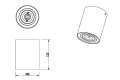 Downlight regulowany Cookie biały | czarny GU10 trio 612900134 | 4017807558876 noxbox lampynox www.lampynox.pl