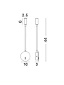 Kinkiet ścienny ALMERIA Snake Czarny  LED Samsung 3W 3000K lampynox noxbox