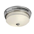 Łazienkowa lampa sufitowa Edinburgh 2 chrom | opal Ø 35cm 2xE27 IP44 searchlight 4132-2CC | 5053423134994 noxbox lampynox www.lampynox.pl