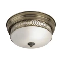 Łazienkowa lampa sufitowa Edinburgh 2 mosiądz antyczny | opal Ø 35cm 2xE27 IP44 searchlight 4132-2AB | 5053423134987 noxbox lampynox www.lampynox.pl