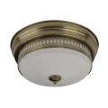 Łazienkowa lampa sufitowa Edinburgh 2 mosiądz antyczny | opal Ø 35cm 2xE27 IP44 searchlight 4132-2AB | 5053423134987 noxbox lampynox www.lampynox.pl