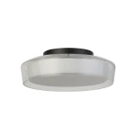 Puck czarny mat | biały Ø 30cm LED Dim. 13W 3000K IP44 Łazienkowa lampa sufitowa