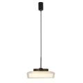 Łazienkowa lampa wisząca Puck czarny mat | biały Ø 30cm LED Dim. 13W 3000K IP44 searchlight 60962BK noxbox lampynox www.lampynox.pl