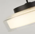 Łazienkowa lampa wisząca Puck czarny mat | biały Ø 30cm LED Dim. 13W 3000K IP44 searchlight 60962BK noxbox lampynox www.lampynox.pl
