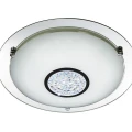 Łazienkowa lampa sufitowa Portland chrom | biały Ø 31cm LED Dim. 12W 4000K IP44 searchlight 3883-31 | 5053423115610 noxbox lampynox www.lampynox.pl