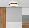Cheese czarny Ø 23cm 2xE27 IP44 Łazienkowa lampa sufitowa searchlight 7039-23BK noxbox lampynox www.lampynox.pl