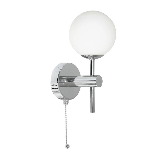 Kinkiet łazienkowy z włącznikiem Global chrom LED 2,5W 3000K IP44 searchlight 4337-1-LED | 5053423076836 noxbox lampynox www.lampynox.pl