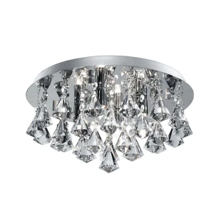 Hanna chrom Ø 38cm LED 4x33W 4000K IP44 Łazienkowa lampa sufitowa z kryształkami