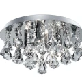Łazienkowa lampa sufitowa z kryształkami Hanna chrom Ø 38cm LED 4x33W 4000K IP44 searchlight 2204-4CC | 5053423098425 noxbox lampynox www.lampynox.pl