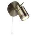 Kinkiet łazienkowy regulowany z włącznikiem Samson mosiądz antyczny GU10 IP44 searchlight 6601AB | 5053423096735 noxbox lampynox www.lampynox.pl