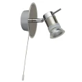 Kinkiet łazienkowy regulowany z włącznikiem Aries chrom | srebrny satyna GU10 IP44 searchlight 7441CC-LED | 5053423076928 noxbox lampynox www.lampynox.pl