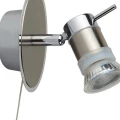Kinkiet łazienkowy regulowany z włącznikiem Aries chrom | srebrny satyna GU10 IP44 searchlight 7441CC-LED | 5053423076928 noxbox lampynox www.lampynox.pl