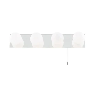 Global chrom LED 4x33W 3000K IP44 Kinkiet łazienkowy z włącznikiem