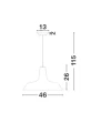 Lampa wisząca TARIBA Czarna E27 LE42183 lampynox noxbox
